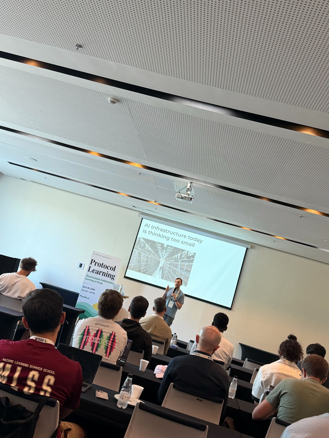 Speaker presenting to attendees at the Protocol Learning workshop in Rio de Janeiro